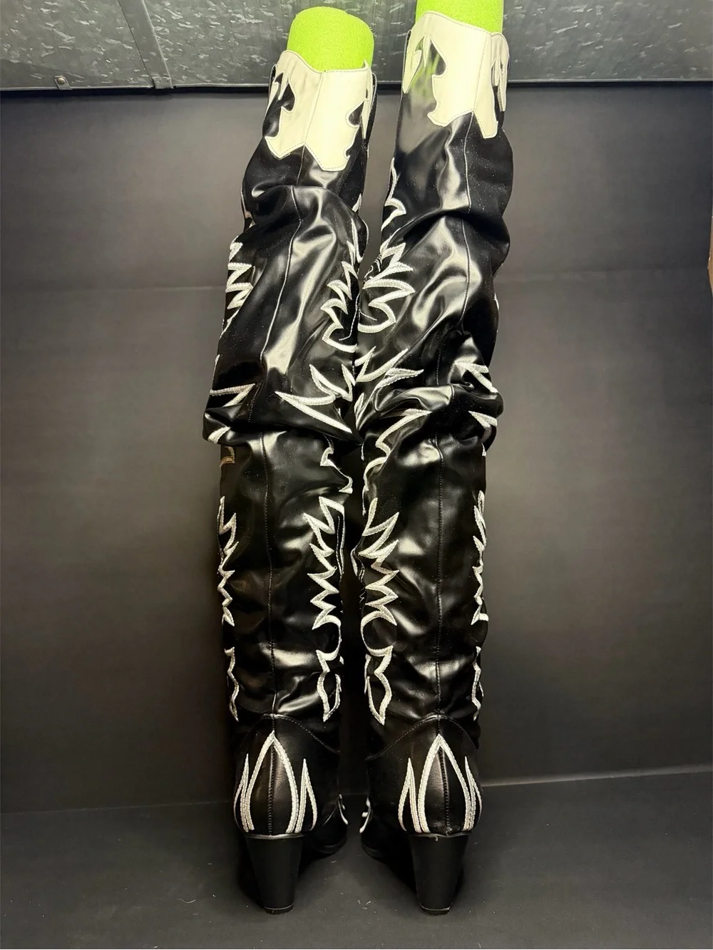 Cape Robbin Kelsey 21 Black Western Thigh High Cowboy Boots Size 8